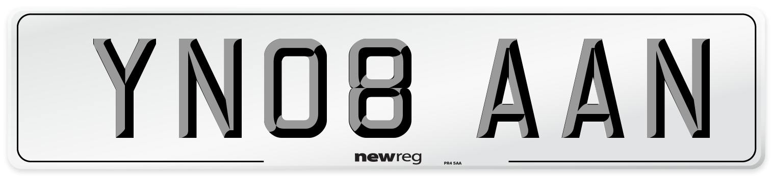 YN08 AAN Number Plate from New Reg
